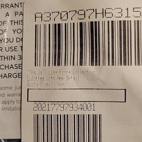 NWOT Lisa Rinna Collection Culottes with Hem Detail Sz XXS - Picture 8 of 10